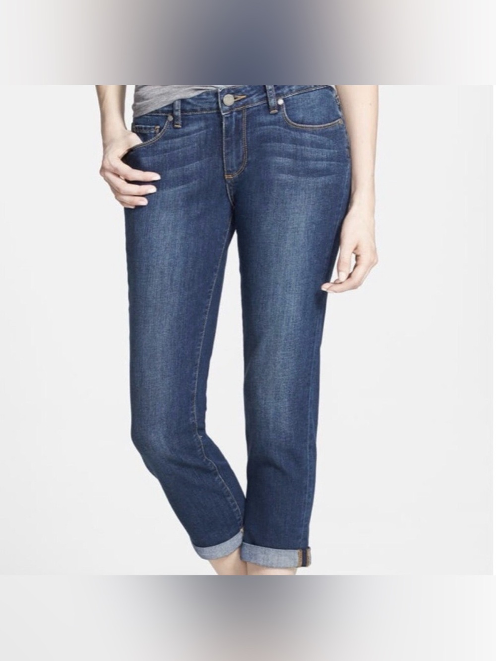 Women's PAIGE Jimmy Jimmy Crop Cuffed Jeans in Rebecca wash Size 30